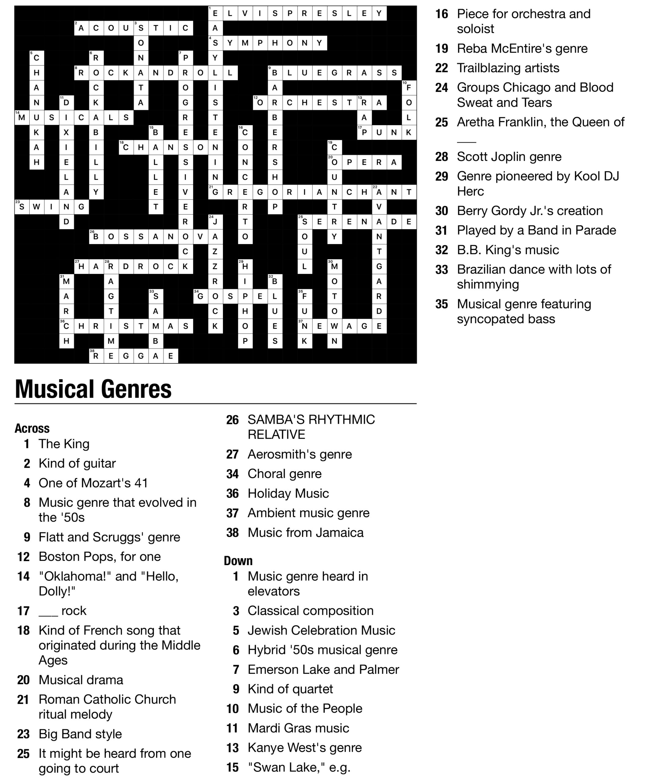 Music crossword puzzle Archives STUDIO NOTES ONLINE